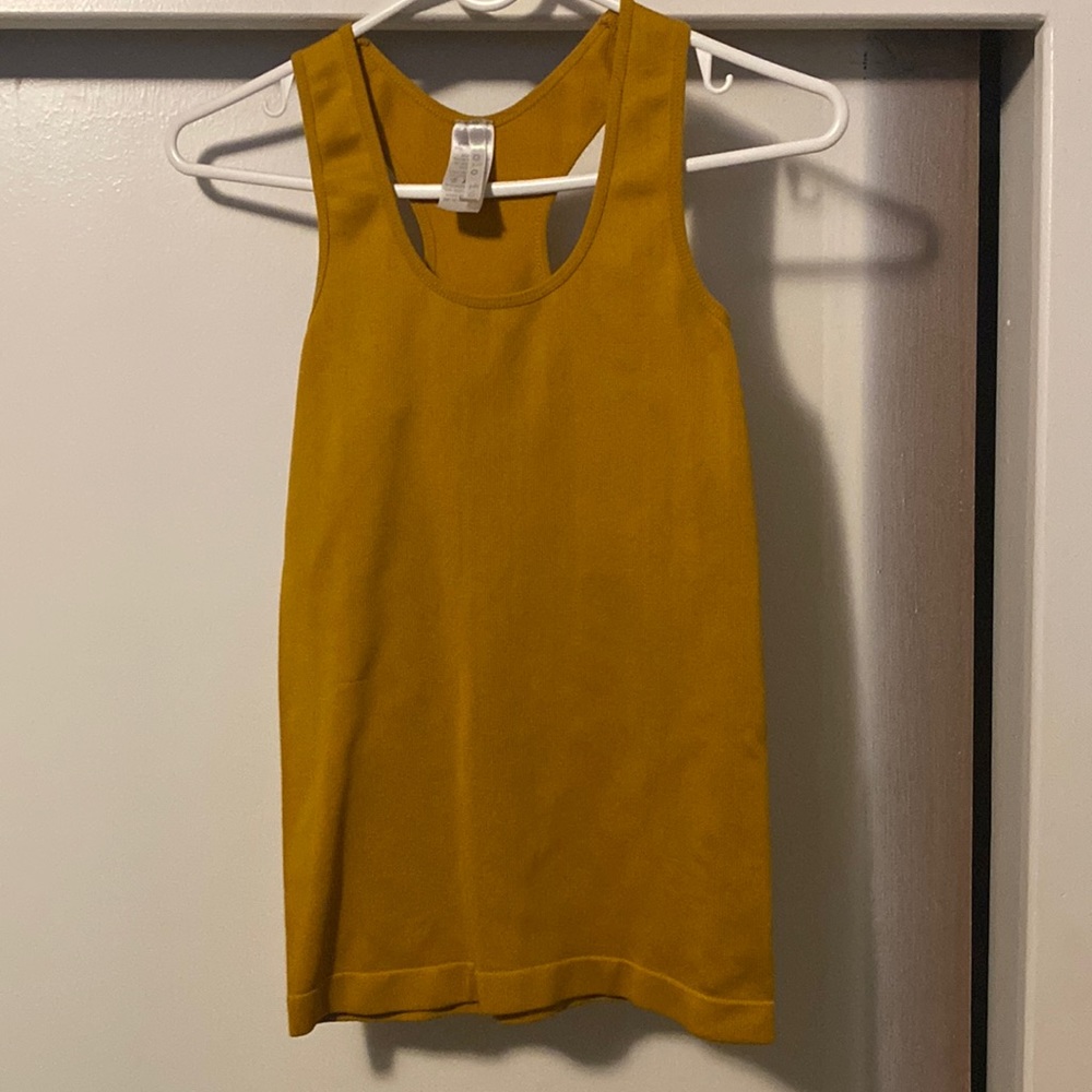Yellow halter tank top